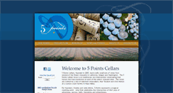 Desktop Screenshot of 5pointscellars.com
