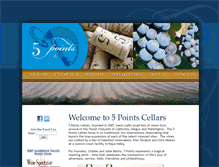 Tablet Screenshot of 5pointscellars.com